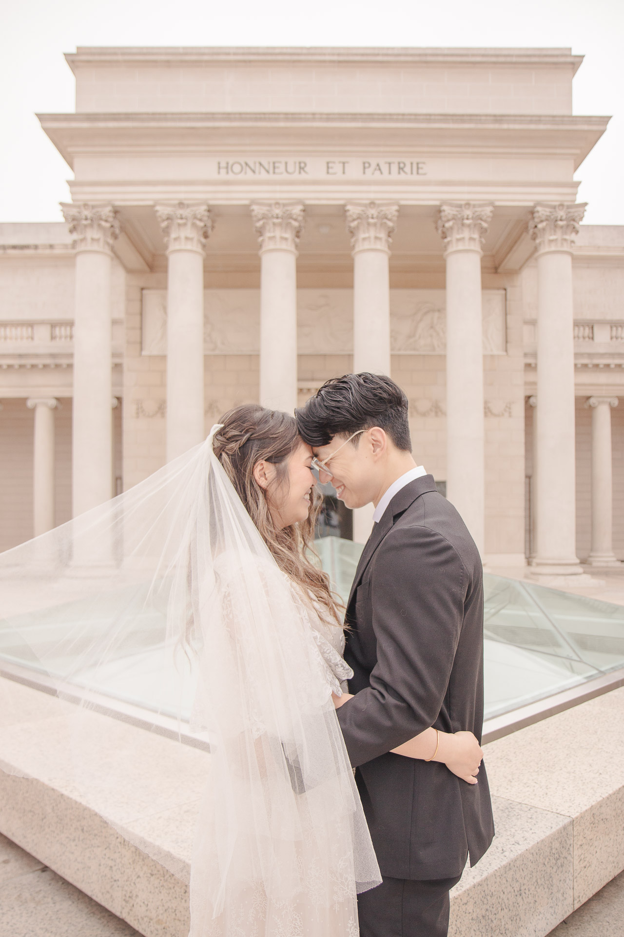 Wedding couple at Baker Beach with the Golden Gate Bridge — San Francisco wedding photography by Matt Dea