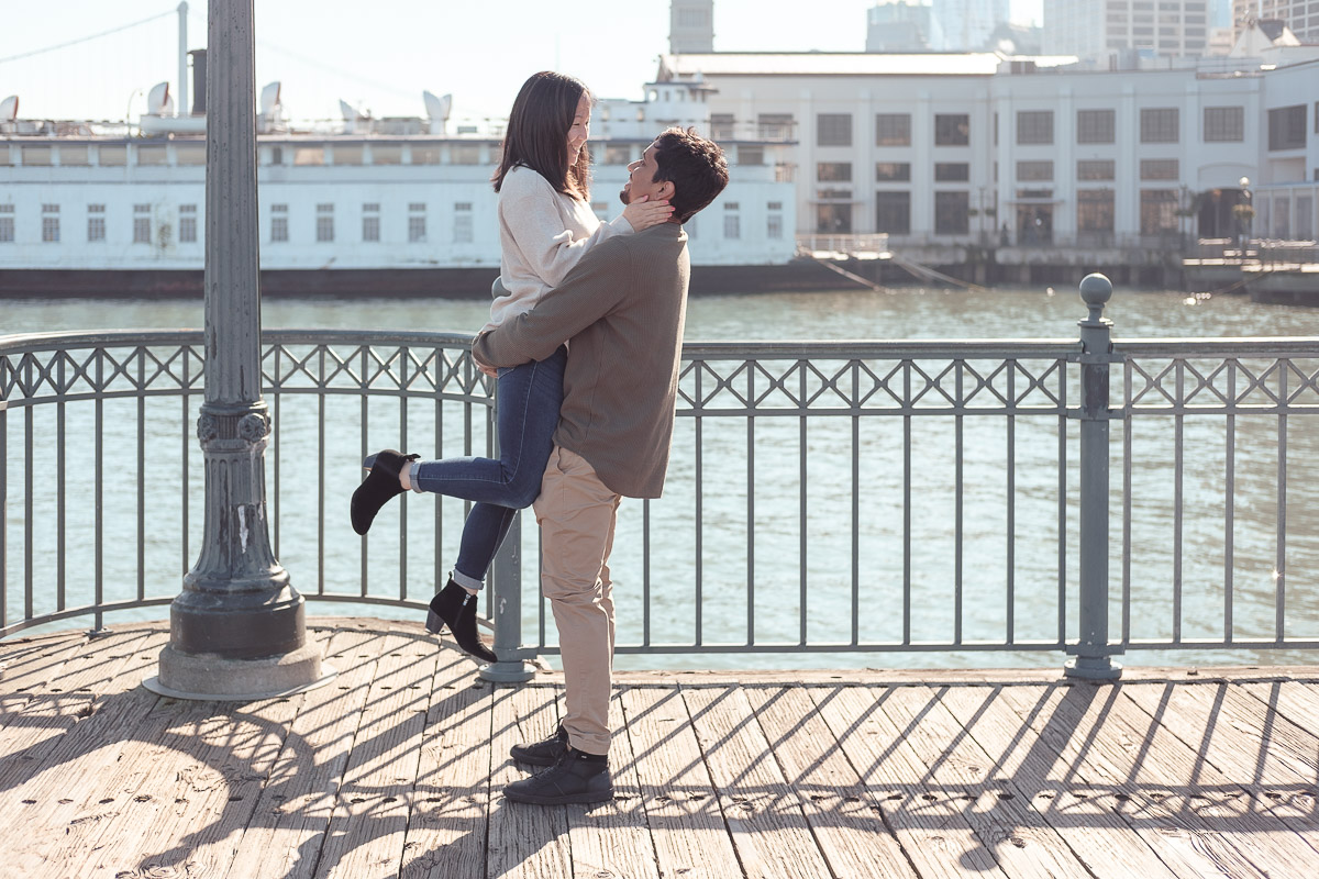 Couple near Sutro Baths during their engagement session — SF photography by Matt Dea