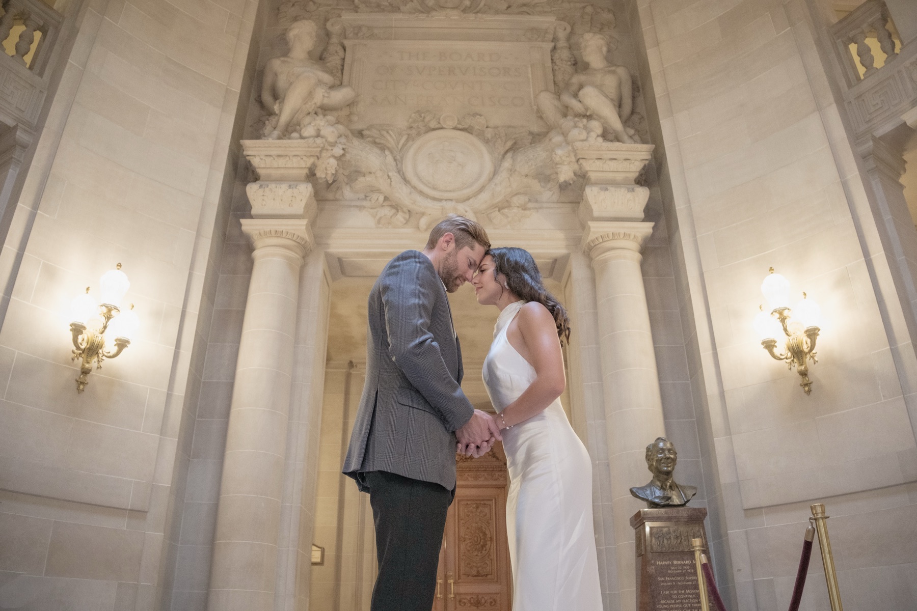 Bride and groom at their Bay Area wedding celebration — photography by Matt Dea