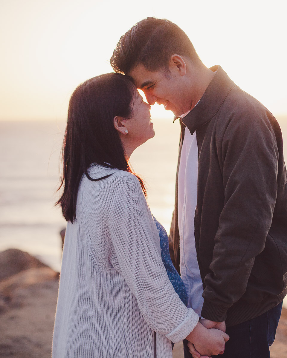 Candid couple moment during a Bay Area engagement session — photography by Matt Dea