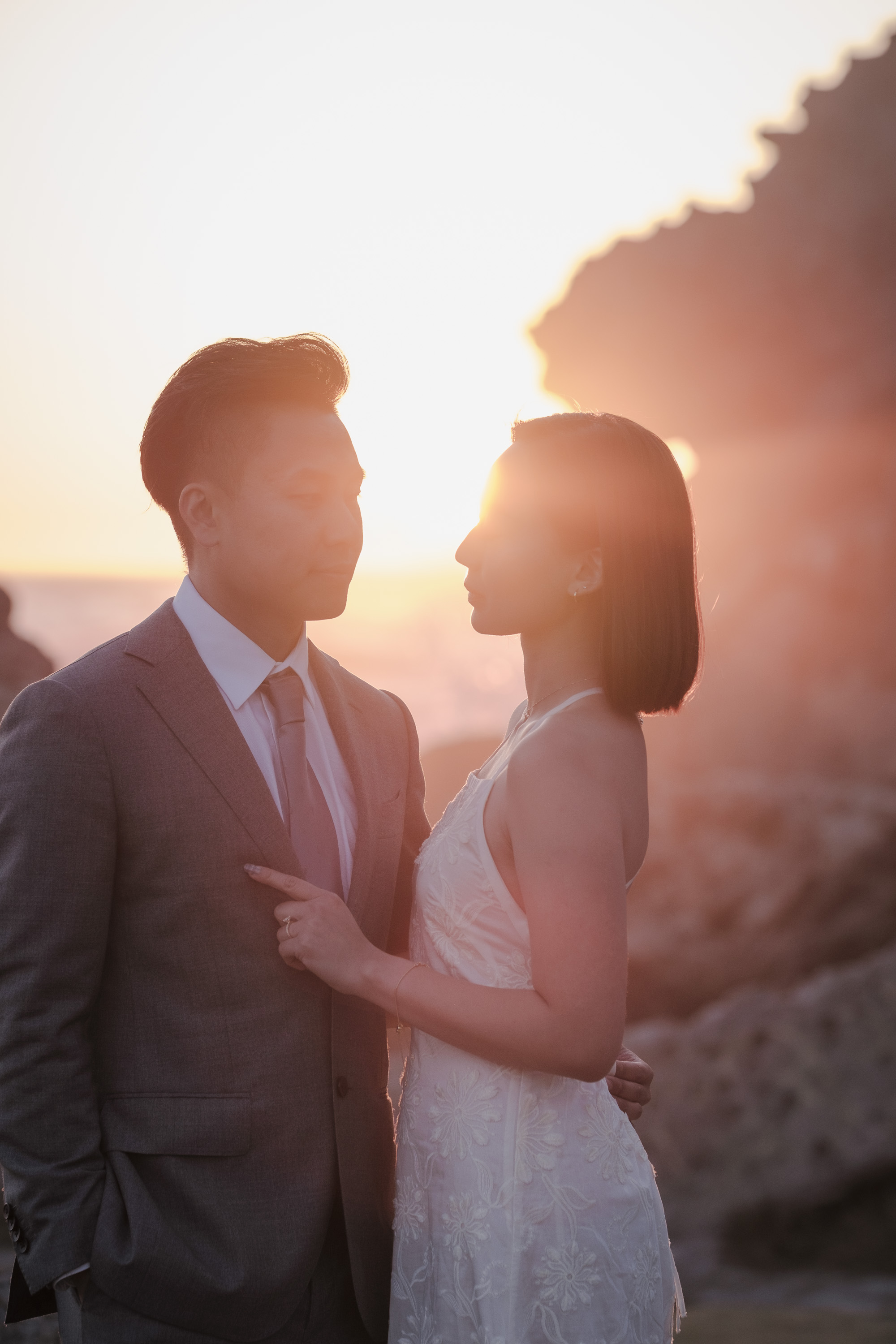 Romantic wedding portrait in warm light — San Francisco wedding photography by Matt Dea