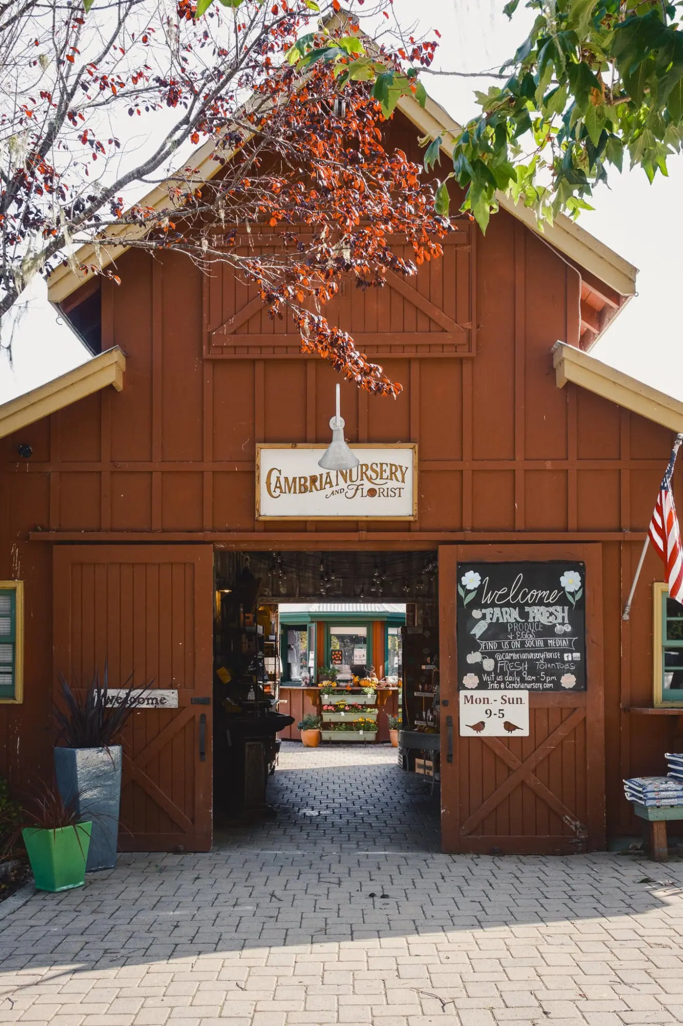 Photo from Afterward, we stopped by the Cambria Nursery & Florist, which was already decked out for Christmas, Central Coast, CA