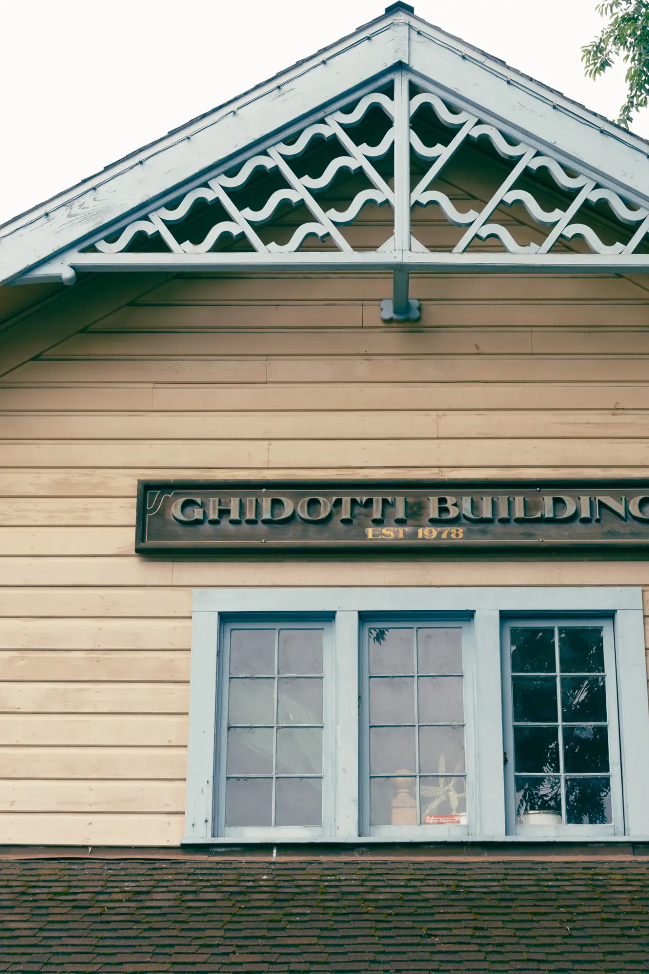 The Ghidotti Building sign