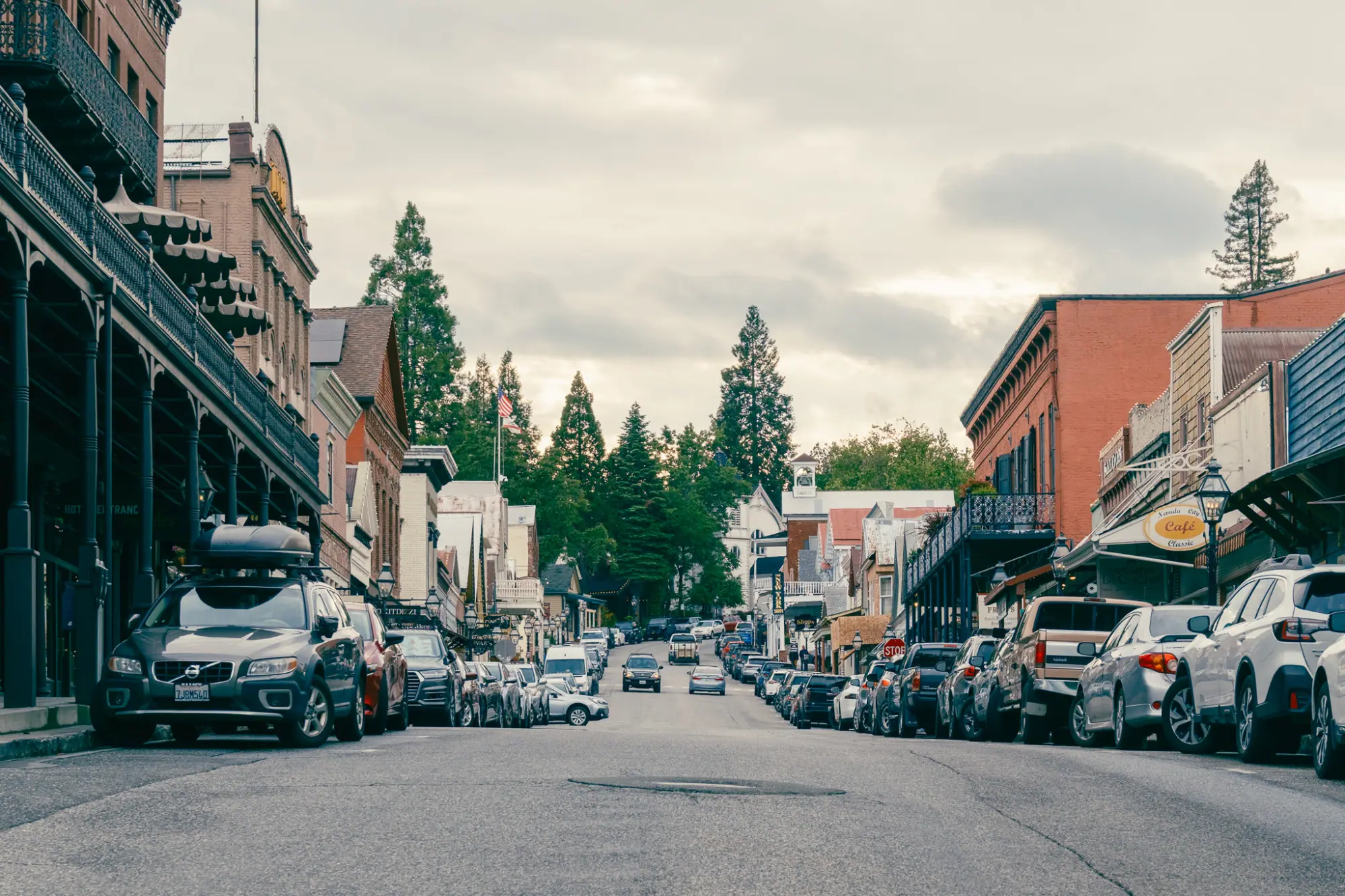 Broad Street lined with parked cars