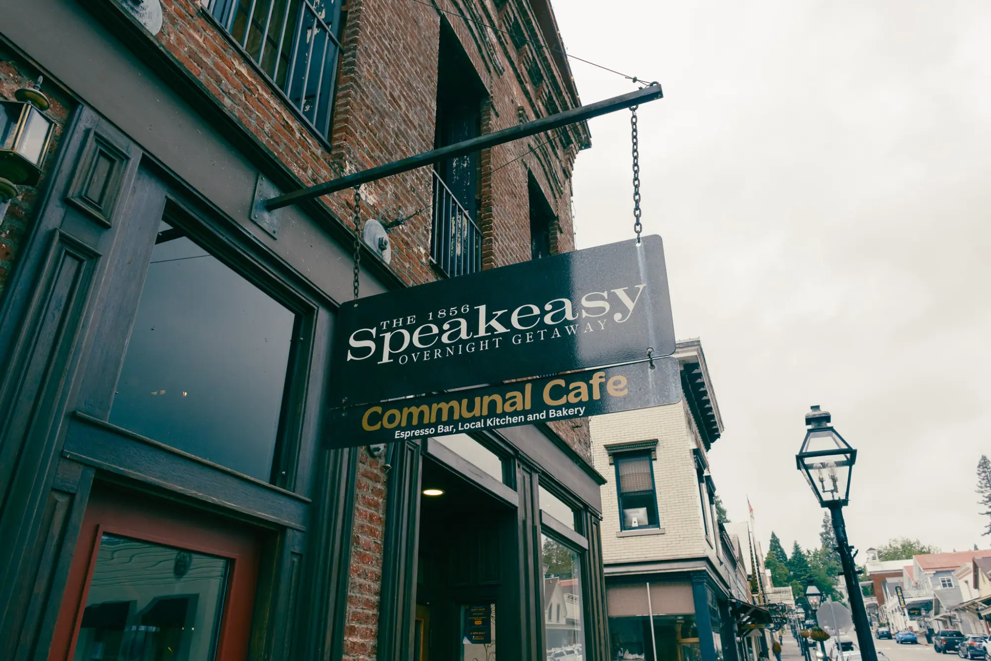 Speakeasy Communal Cafe sign