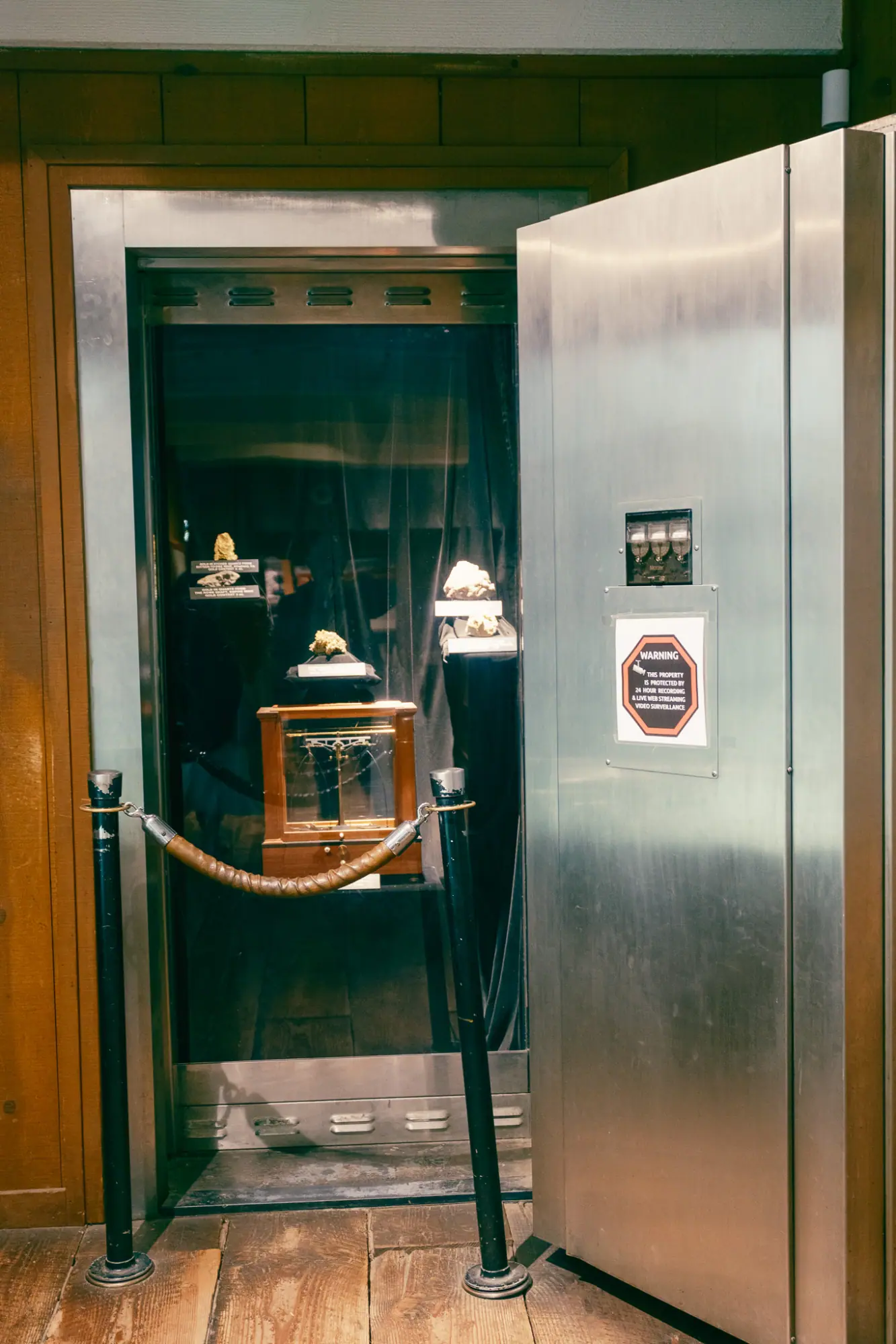 A vault door in the museum