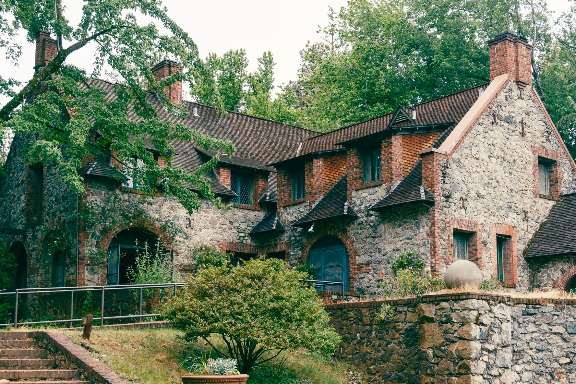 Bourn Cottage's stone walls and gables