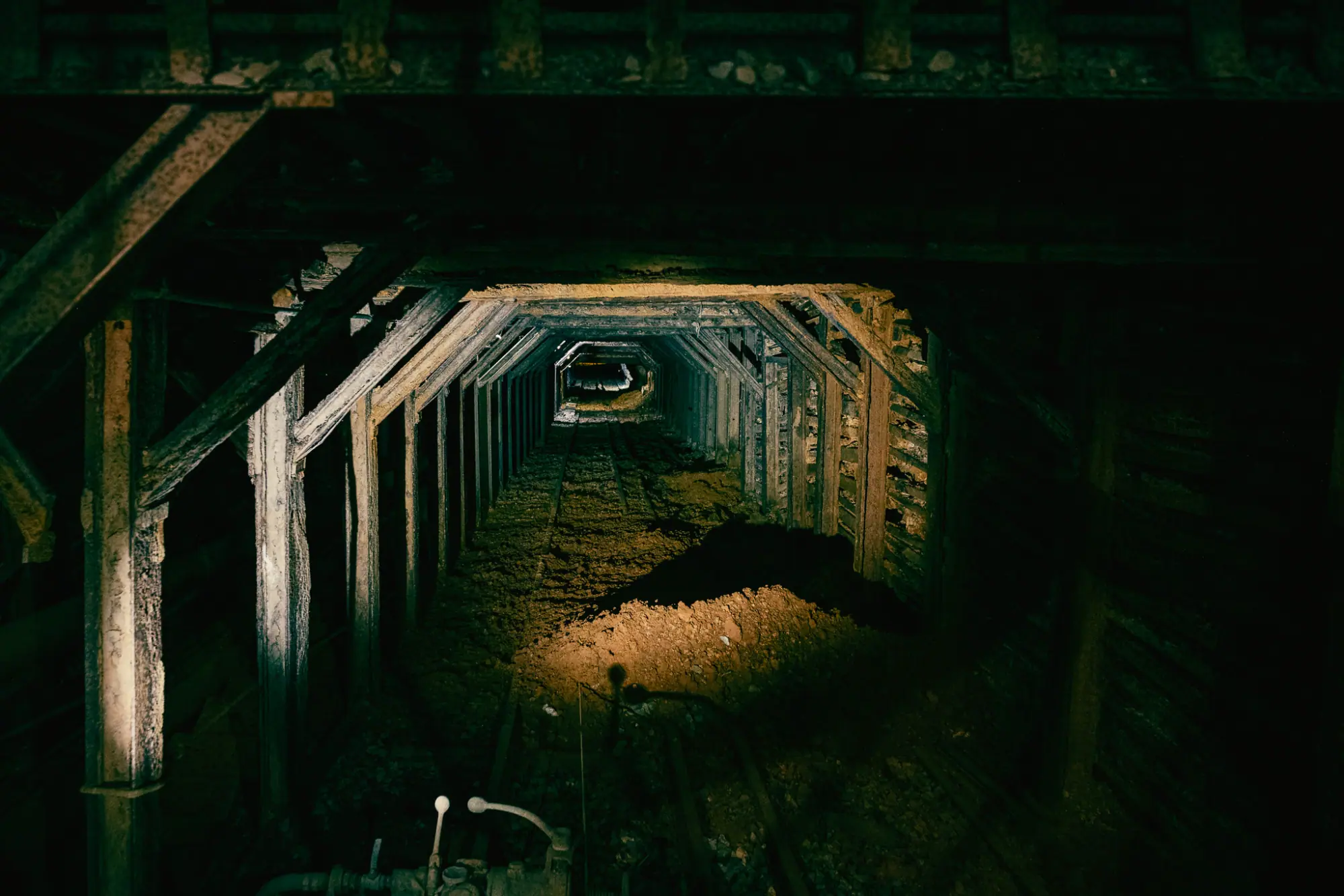 Looking down the mine shaft