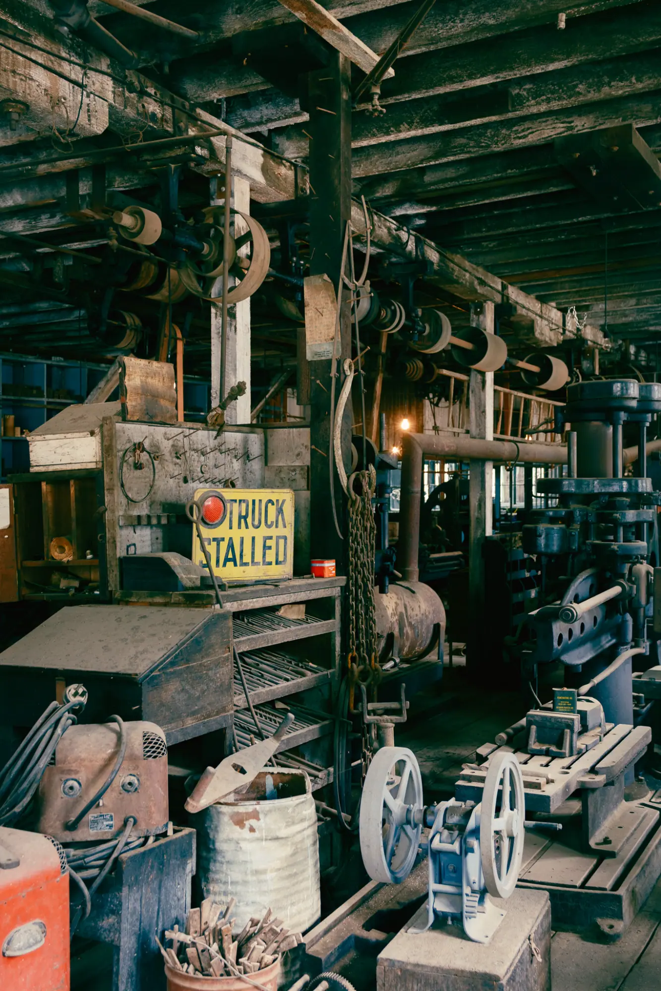 Machinery in the machine shop