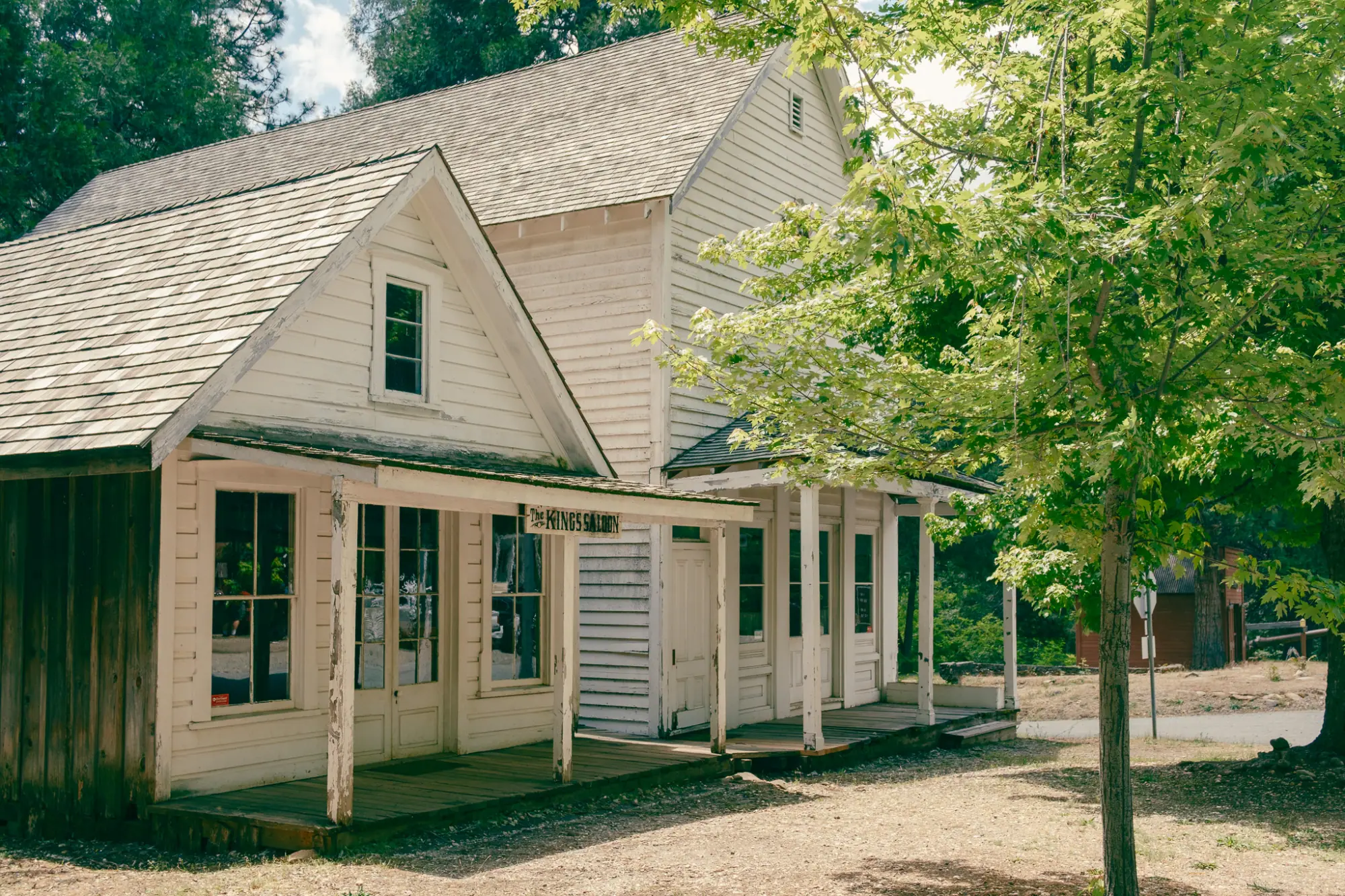 White wooden buildings in North Bloomfield