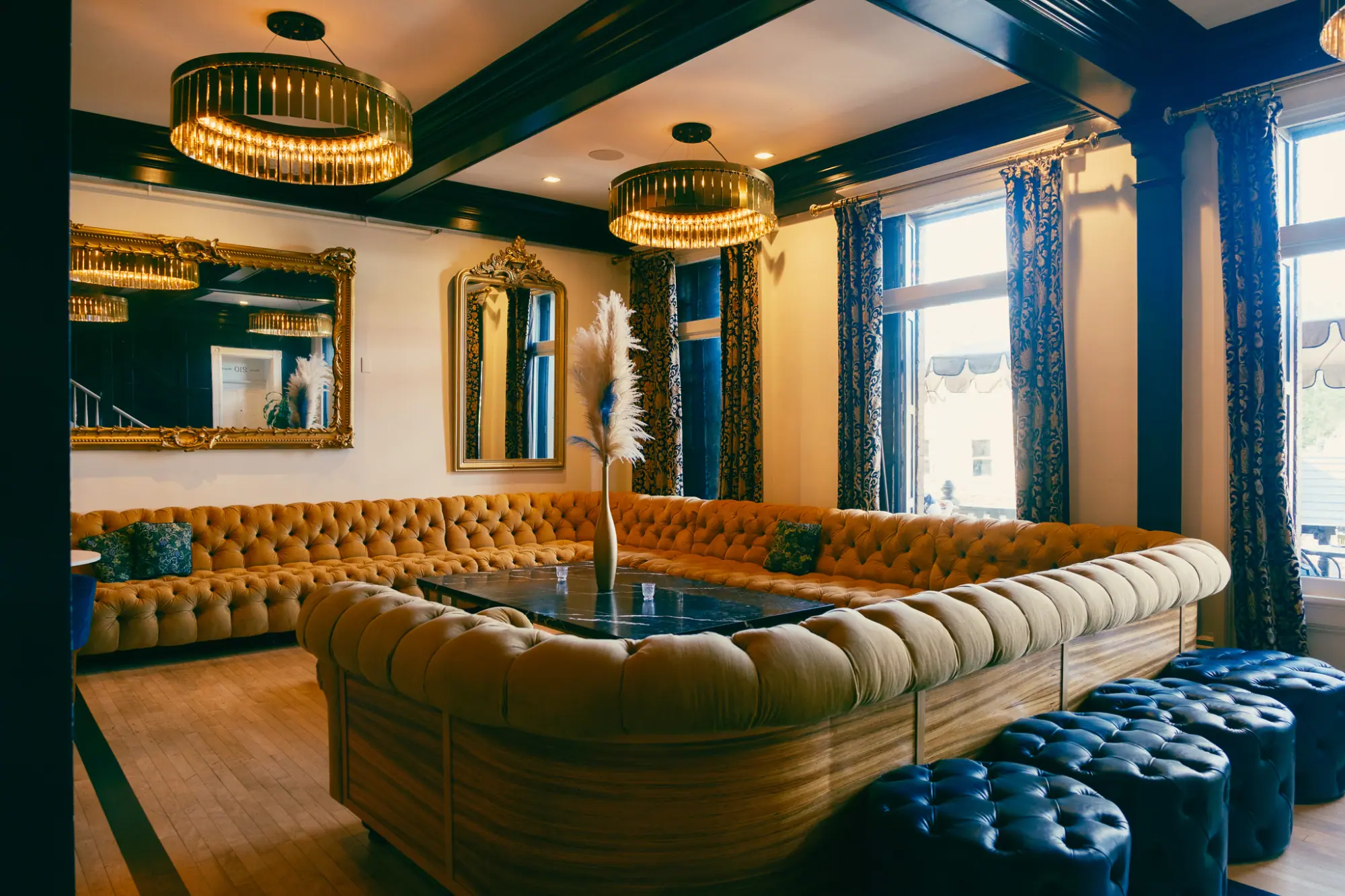 The lounge inside The National Exchange Hotel