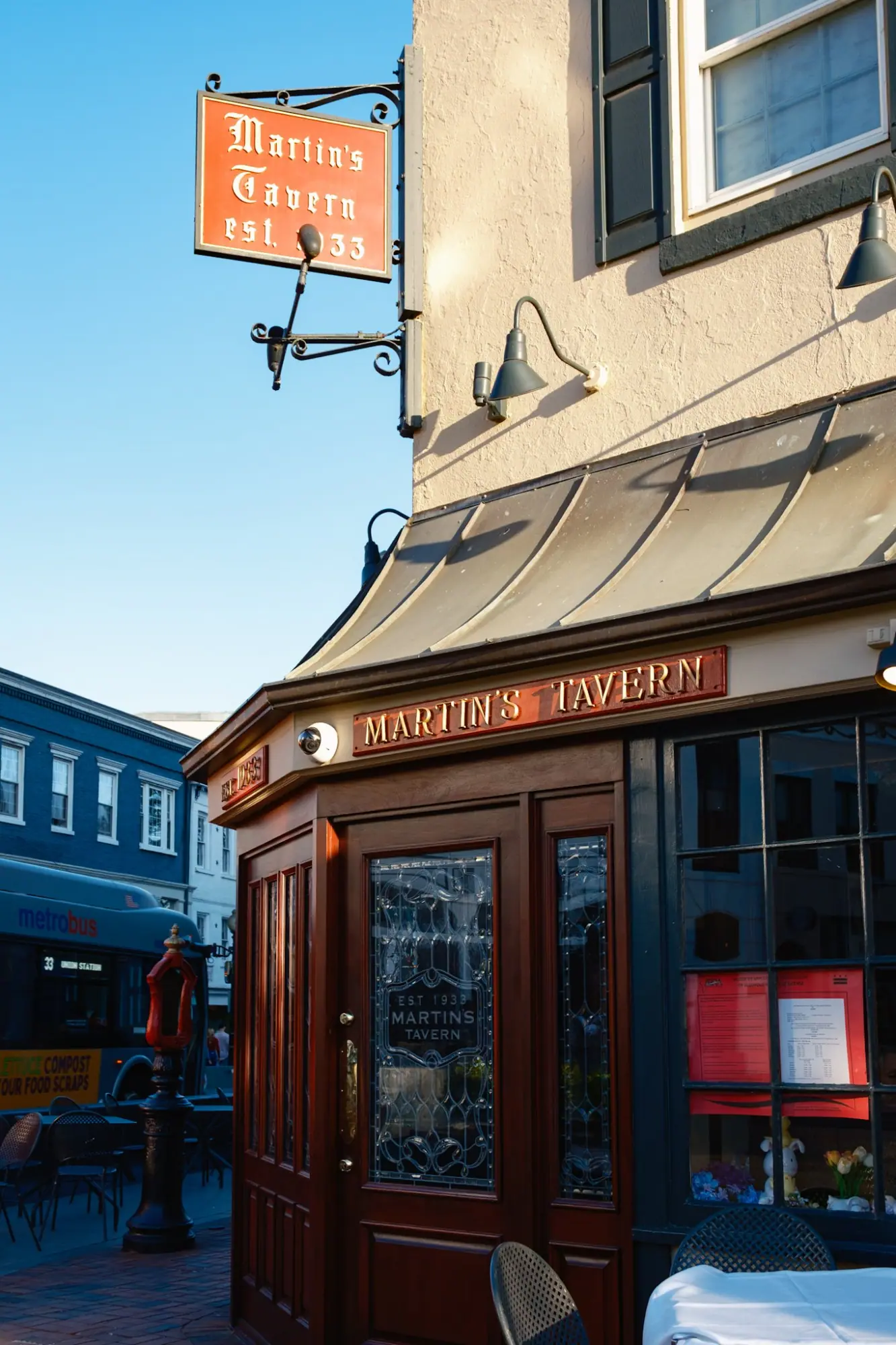 Photo from As golden hour hit, we ducked into Martin’s Tavern, a historic pub with wood-paneled walls and an old D.C, Washington, DC