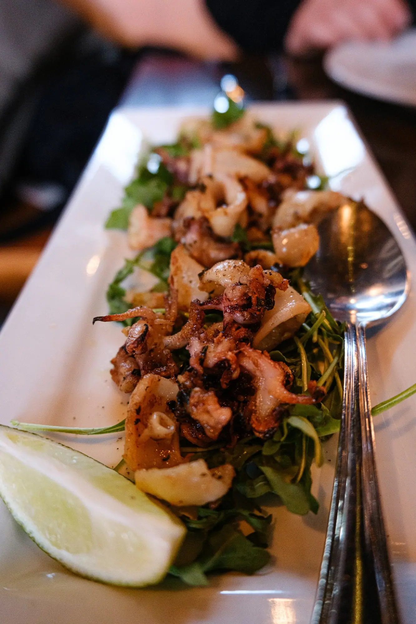 Photo from For lunch, we headed to Fremont for happy hour at Swel Restaurant, enjoying wine, calamari, a fresh salad,…, Seattle, WA