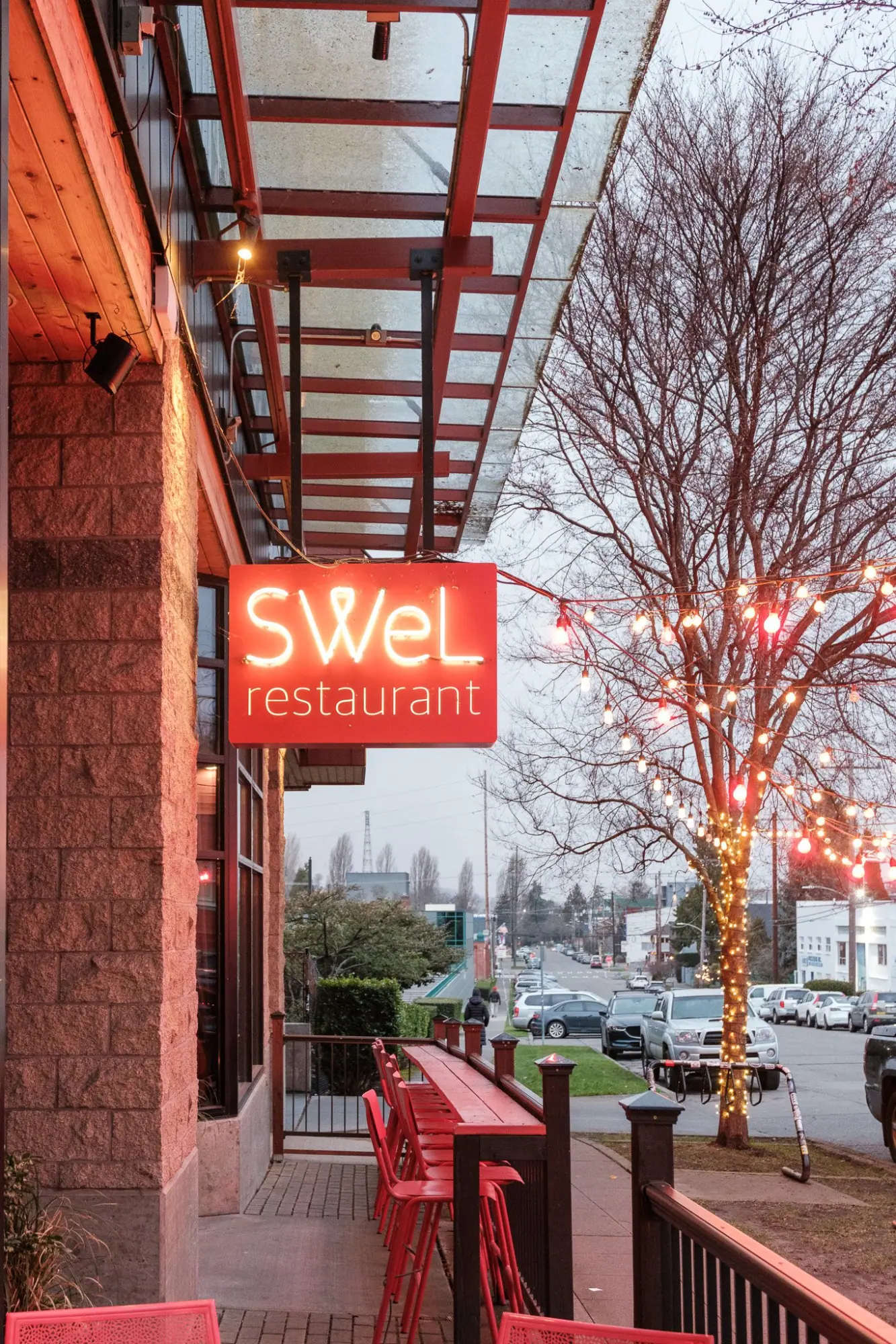 Photo from For lunch, we headed to Fremont for happy hour at Swel Restaurant, enjoying wine, calamari, a fresh salad,…, Seattle, WA