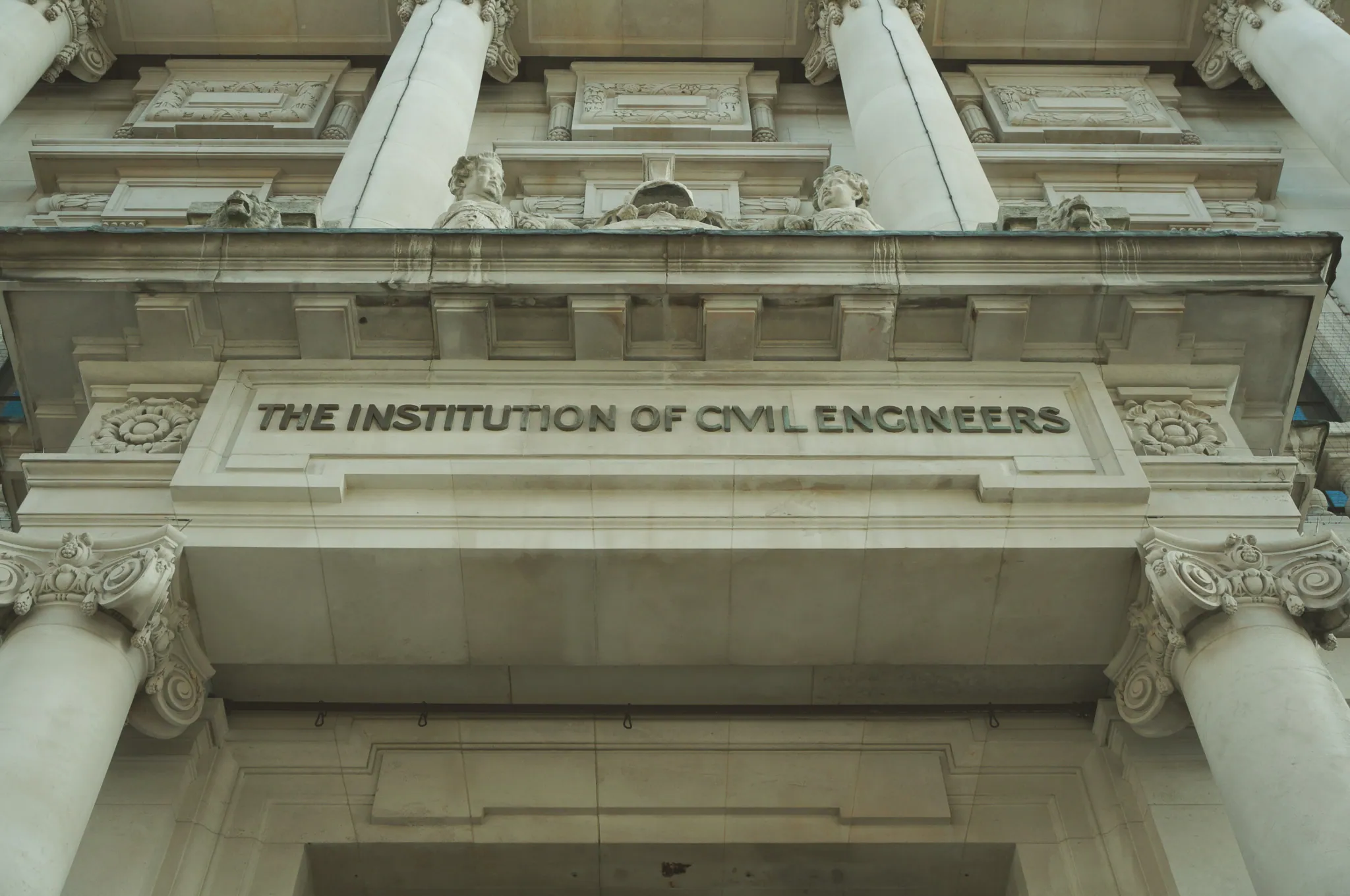 Carved name over the entrance
