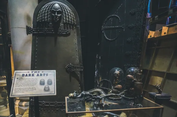 Dark Arts display with Death Eater masks