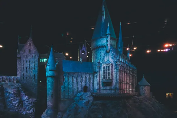 Hogwarts castle model, close view