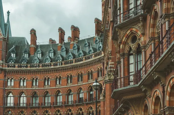Gothic red-brick facade