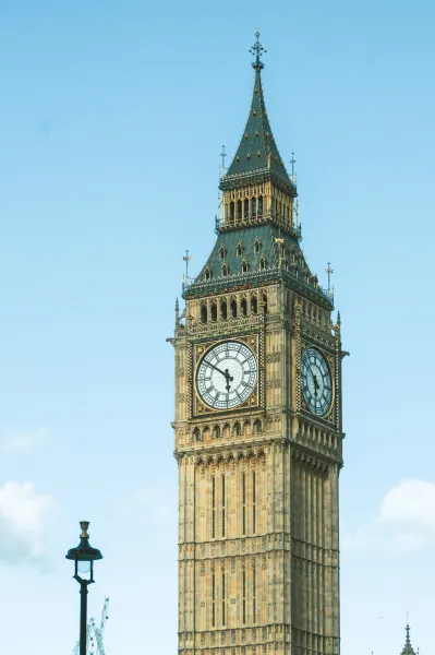 Clock tower against blue sky