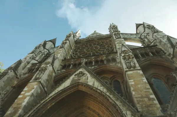 Looking up at the north transept