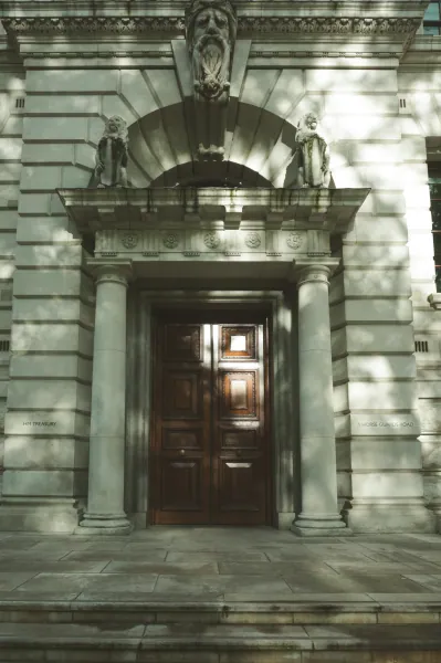 Stone doorway with timber doors