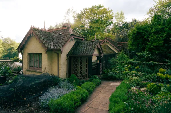 Swiss-chalet cottage and garden