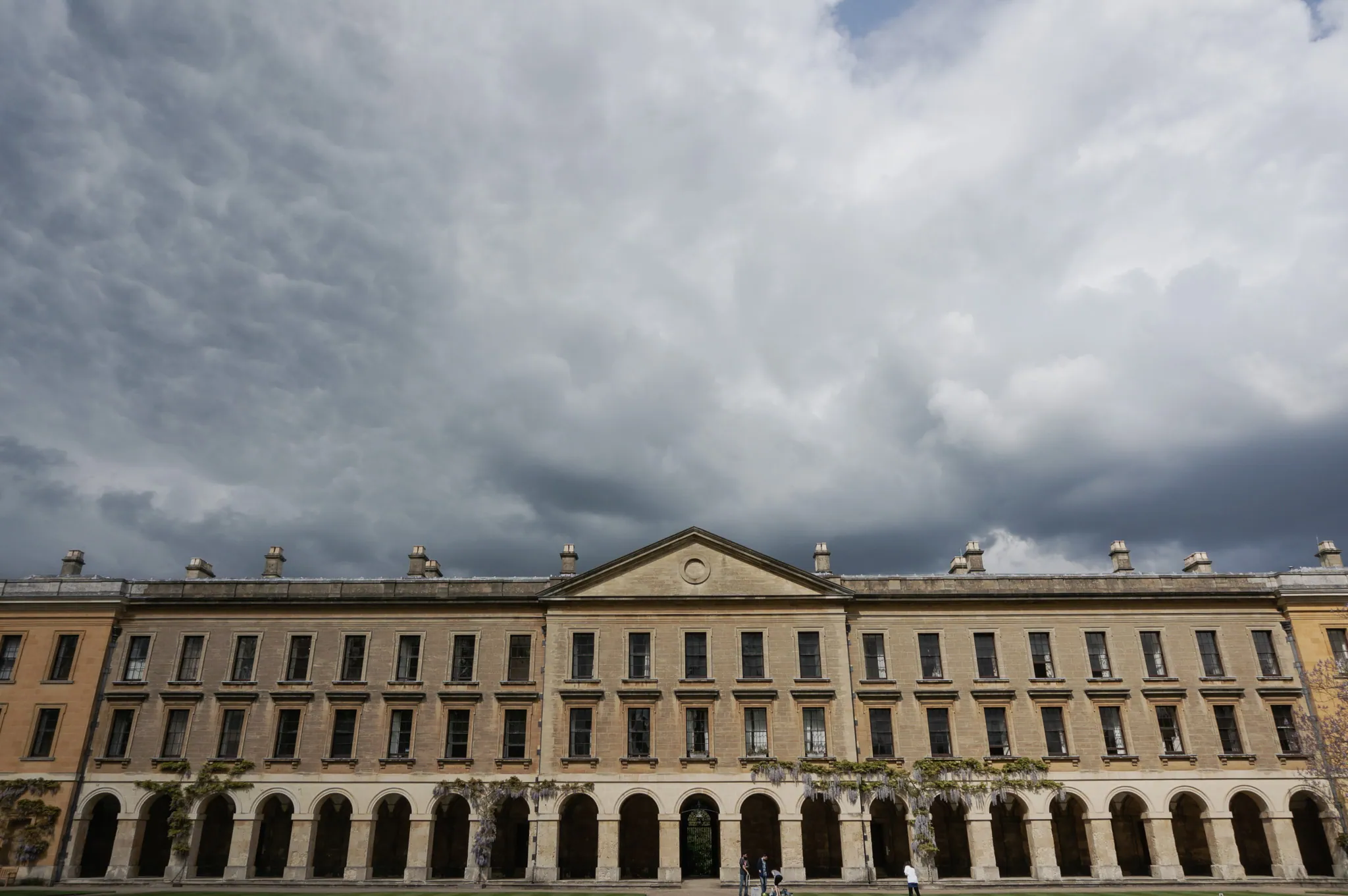 New Building under storm clouds