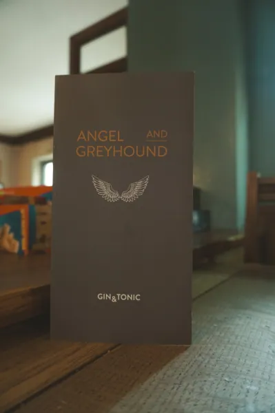 Pub menu card on a table