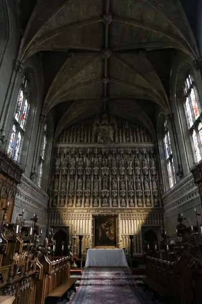 Chapel nave toward the reredos