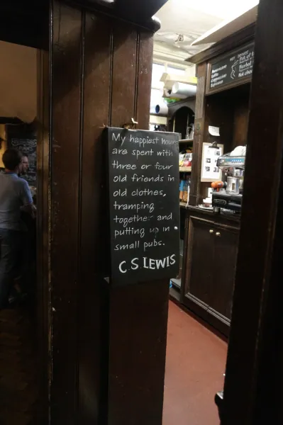 Chalkboard with a C.S. Lewis quote