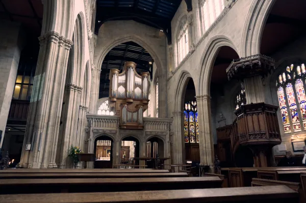 Organ and pulpit