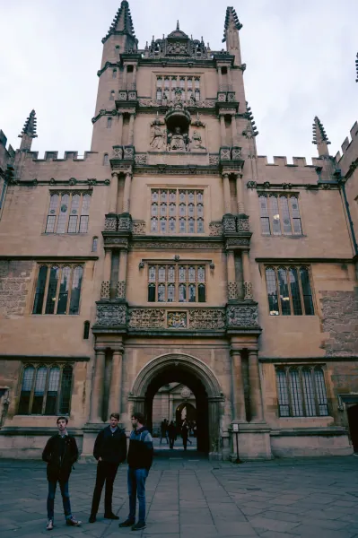 Carved gate tower