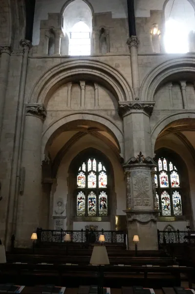 Norman arches and transept