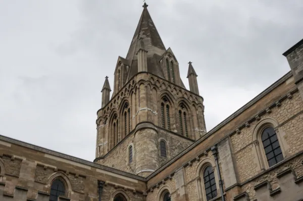 Spire seen from a quad