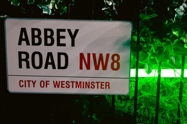 Abbey Road NW8 street-sign replica