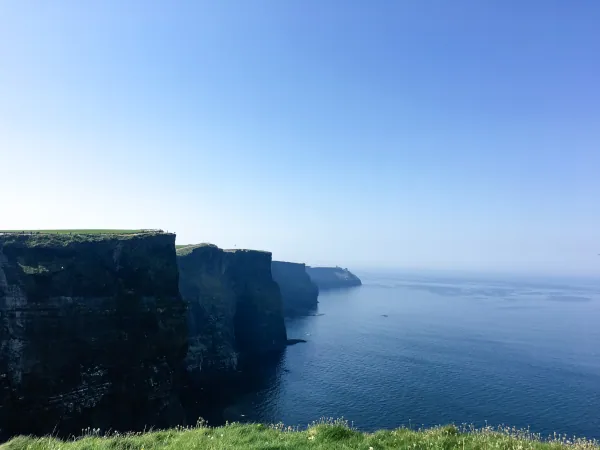 Cliffs stretching south