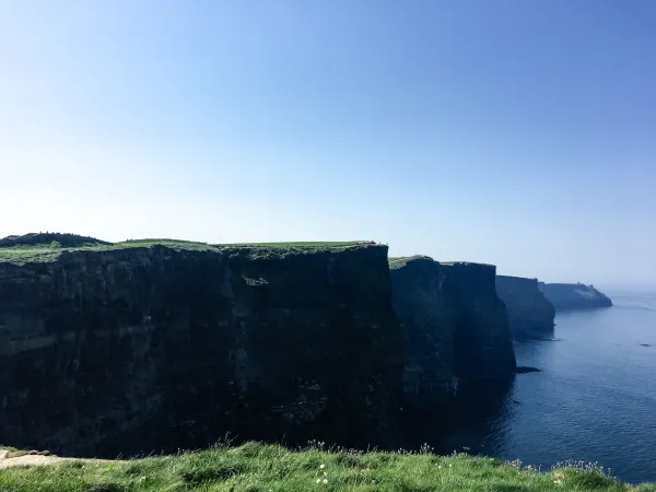 Cliffs stretching south