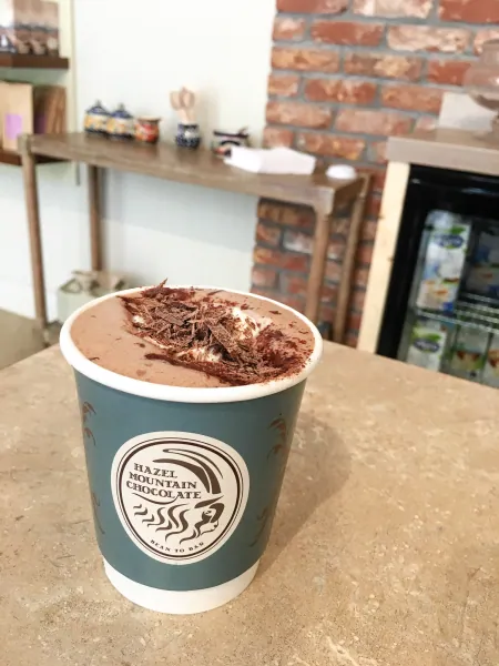 Hazel Mountain Chocolate hot chocolate
