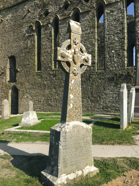 Tall carved high cross