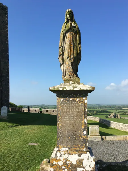 Madonna statue on a memorial