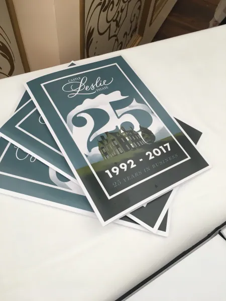 "Castle Leslie 25 years 1992-2017" brochures
