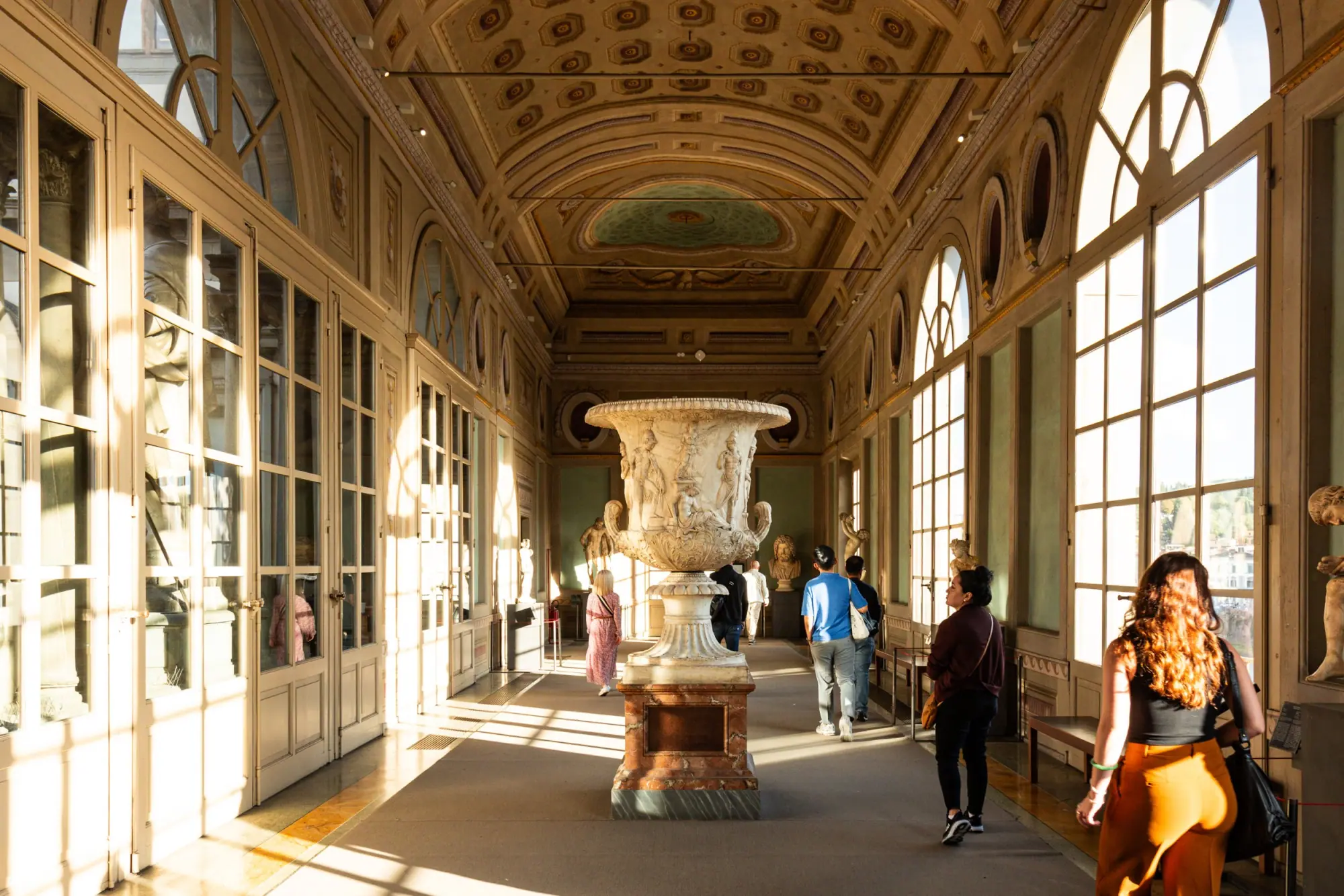 Photo from In the afternoon, we walked to the Uffizi Gallery, where the halls themselves felt like part of the exhibit, Florence, Italy