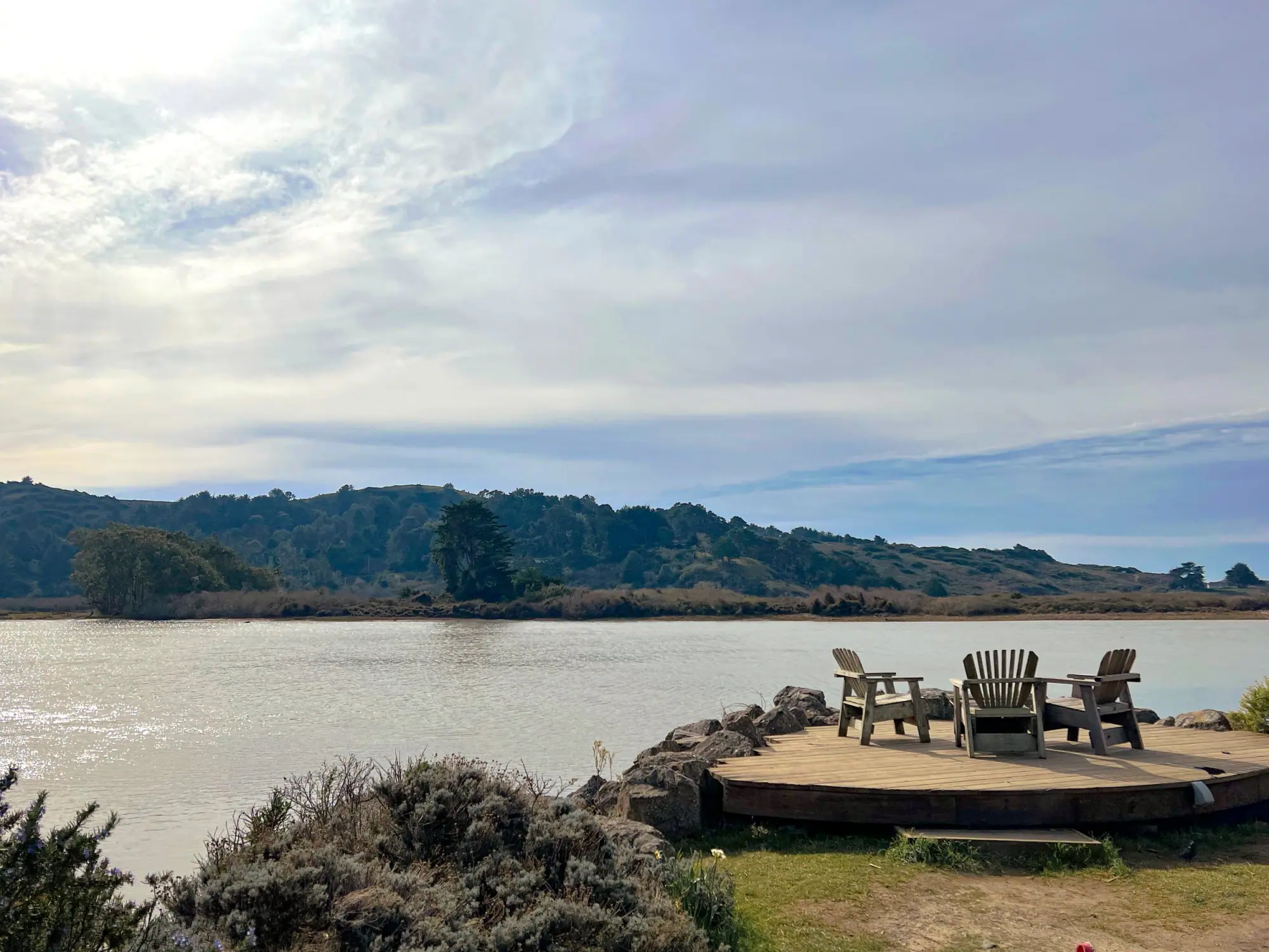 Jenner, CA: A view from Cafe Aquatica where you can enjoy the scenery with fresh crab sandwiches.