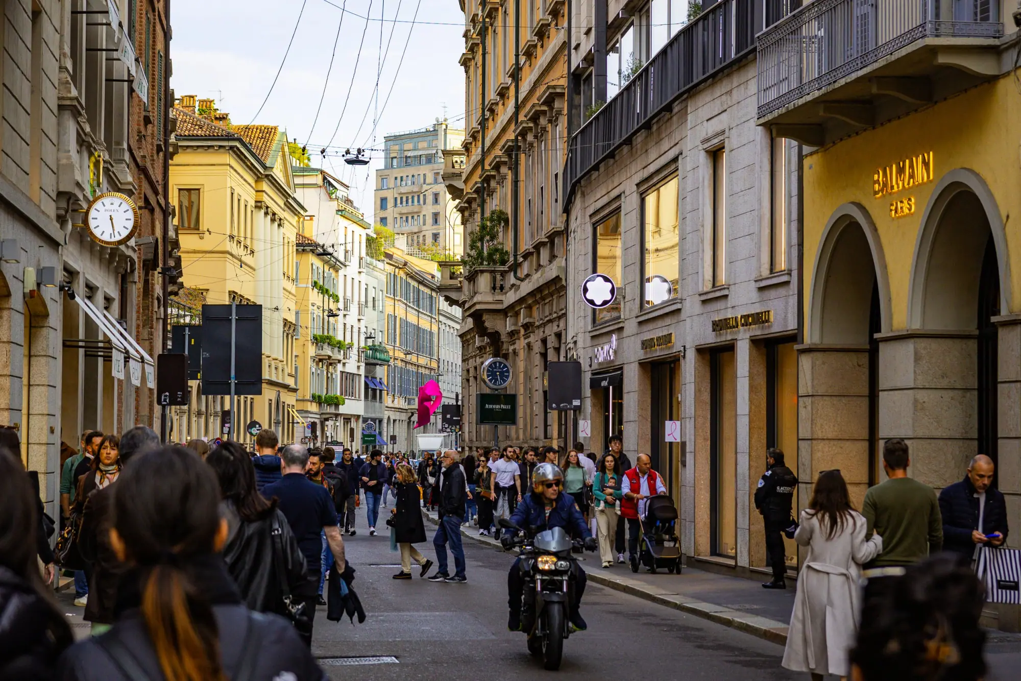 Photo from From the castle, we wandered into the Quadrilatero della Moda, Milan’s famous fashion district, where…