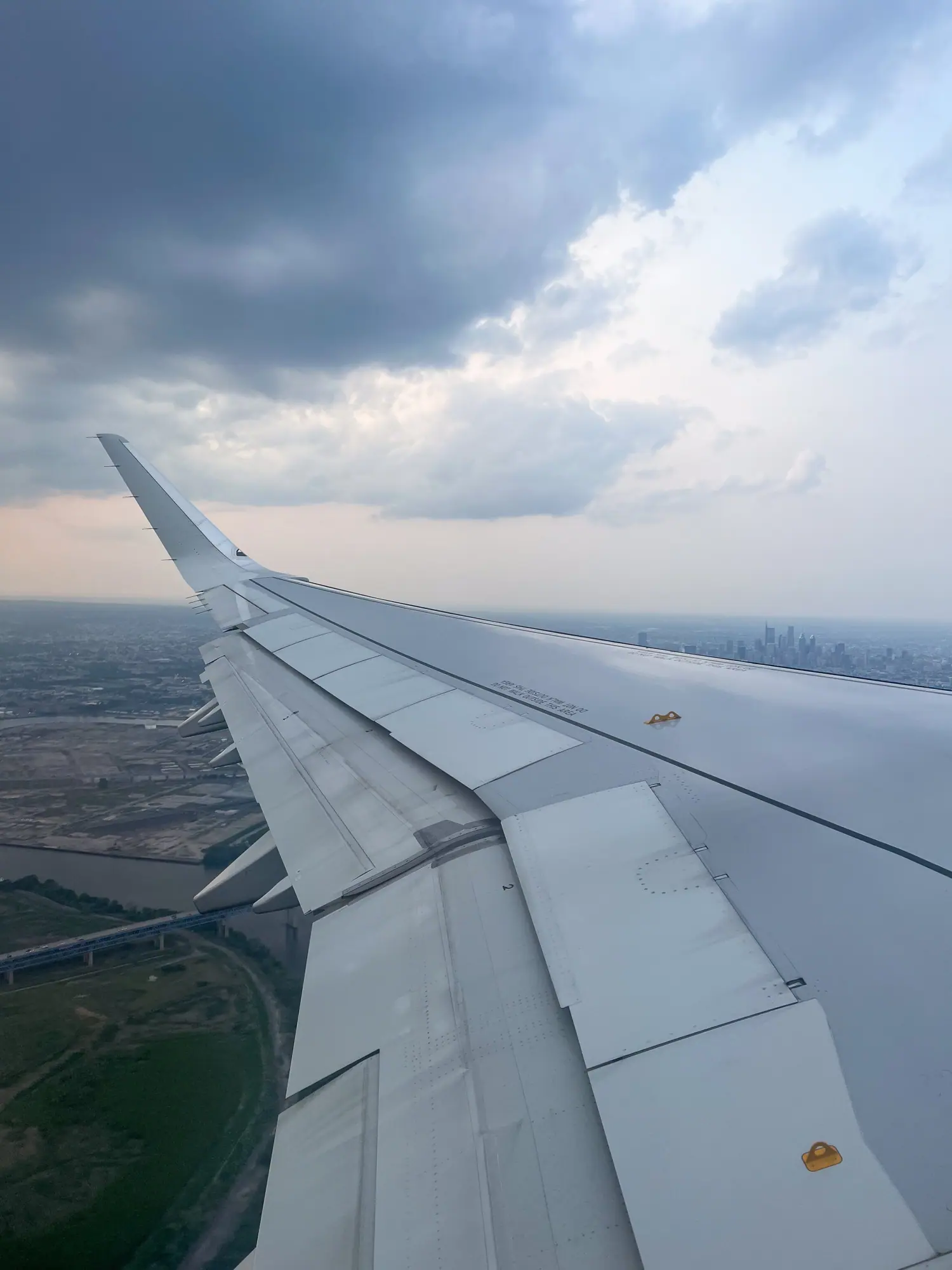 Photo from Views from the Wing: Of course to end the trip, I caught some great views of the city from the wing, Philadelphia, PA