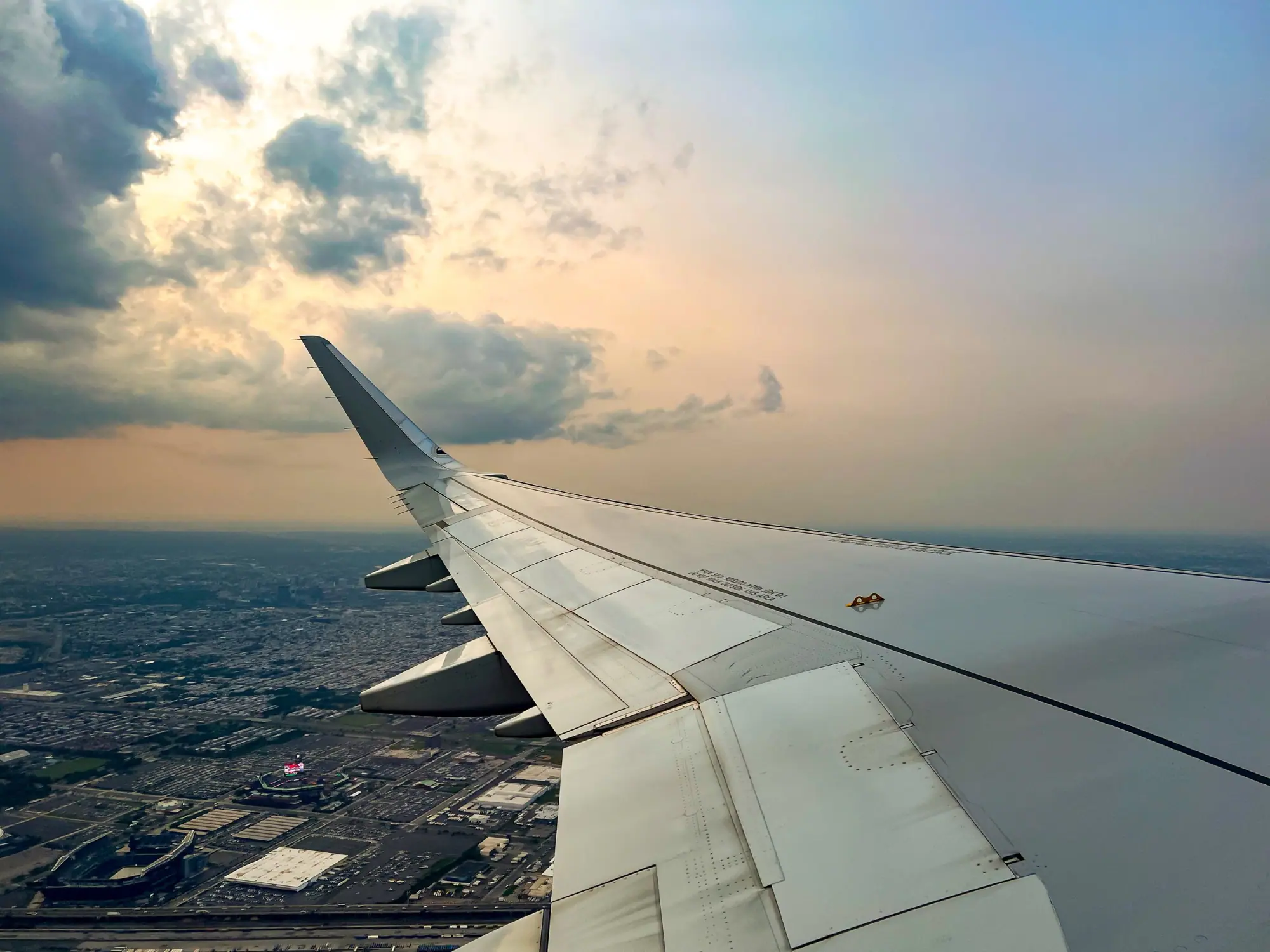 Photo from Views from the Wing: Of course to end the trip, I caught some great views of the city from the wing, Philadelphia, PA