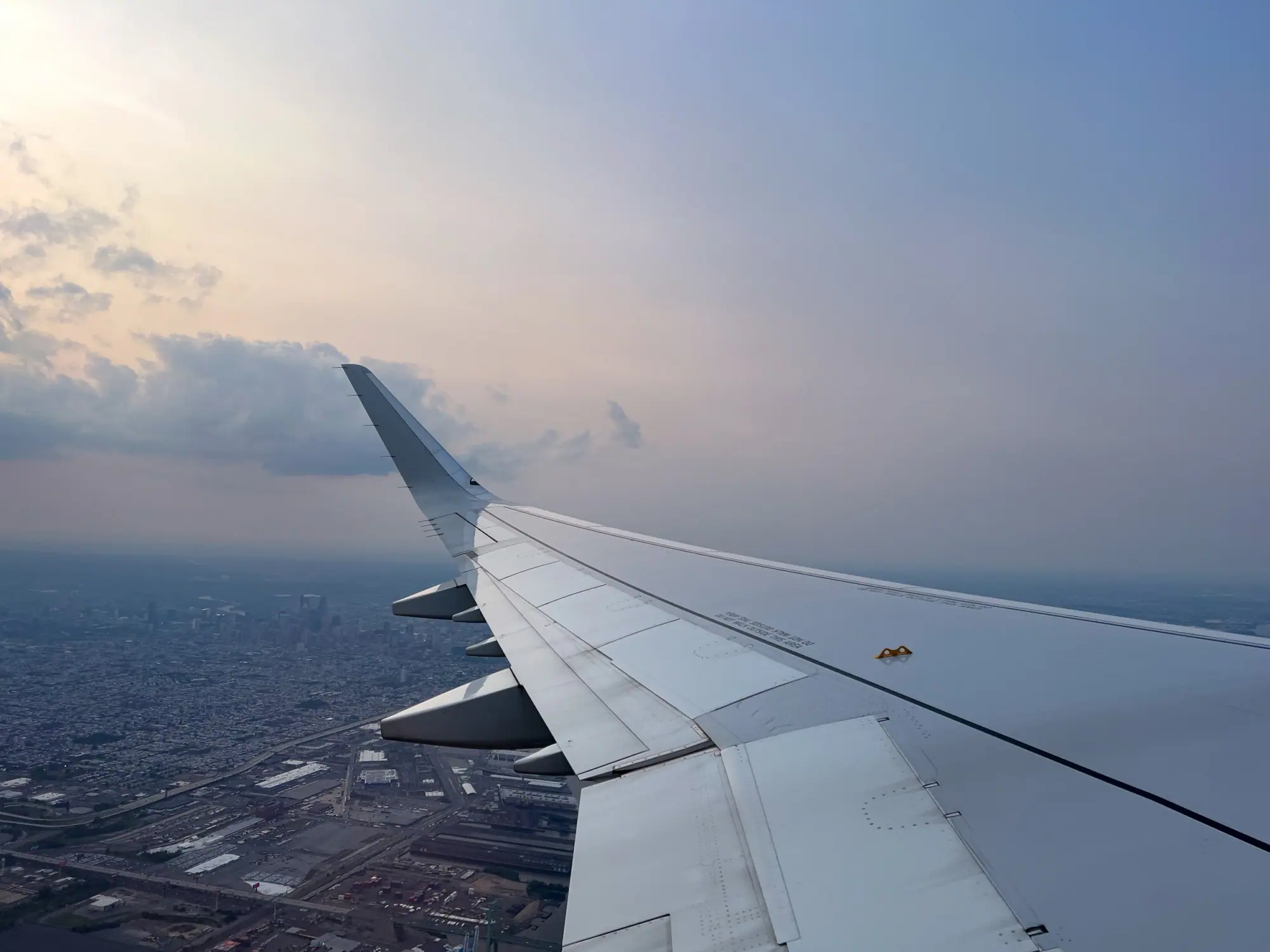 Photo from Views from the Wing: Of course to end the trip, I caught some great views of the city from the wing, Philadelphia, PA