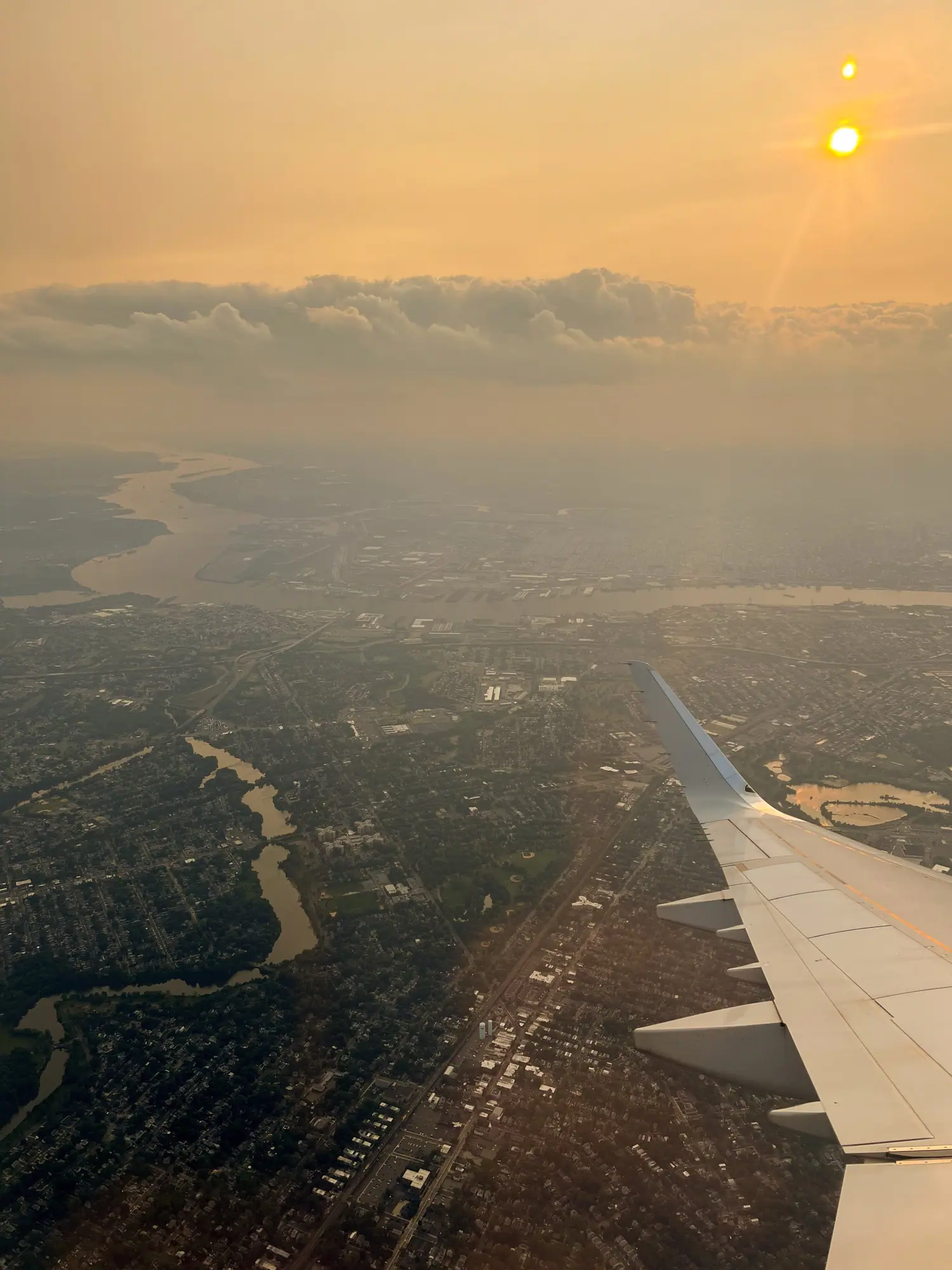 Photo from Views from the Wing: Of course to end the trip, I caught some great views of the city from the wing, Philadelphia, PA