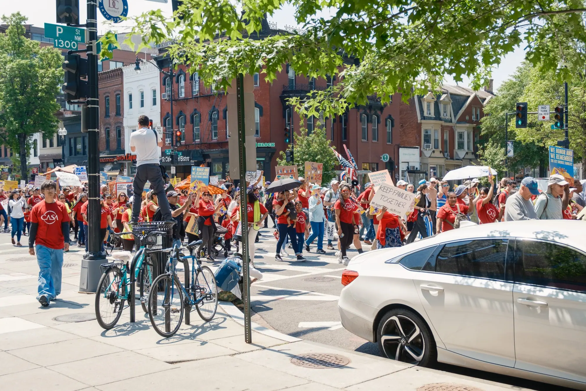 Photo from On our way back, we happened upon May Day protests, peaceful and powerful, with signs and chants echoing…, Washington, DC