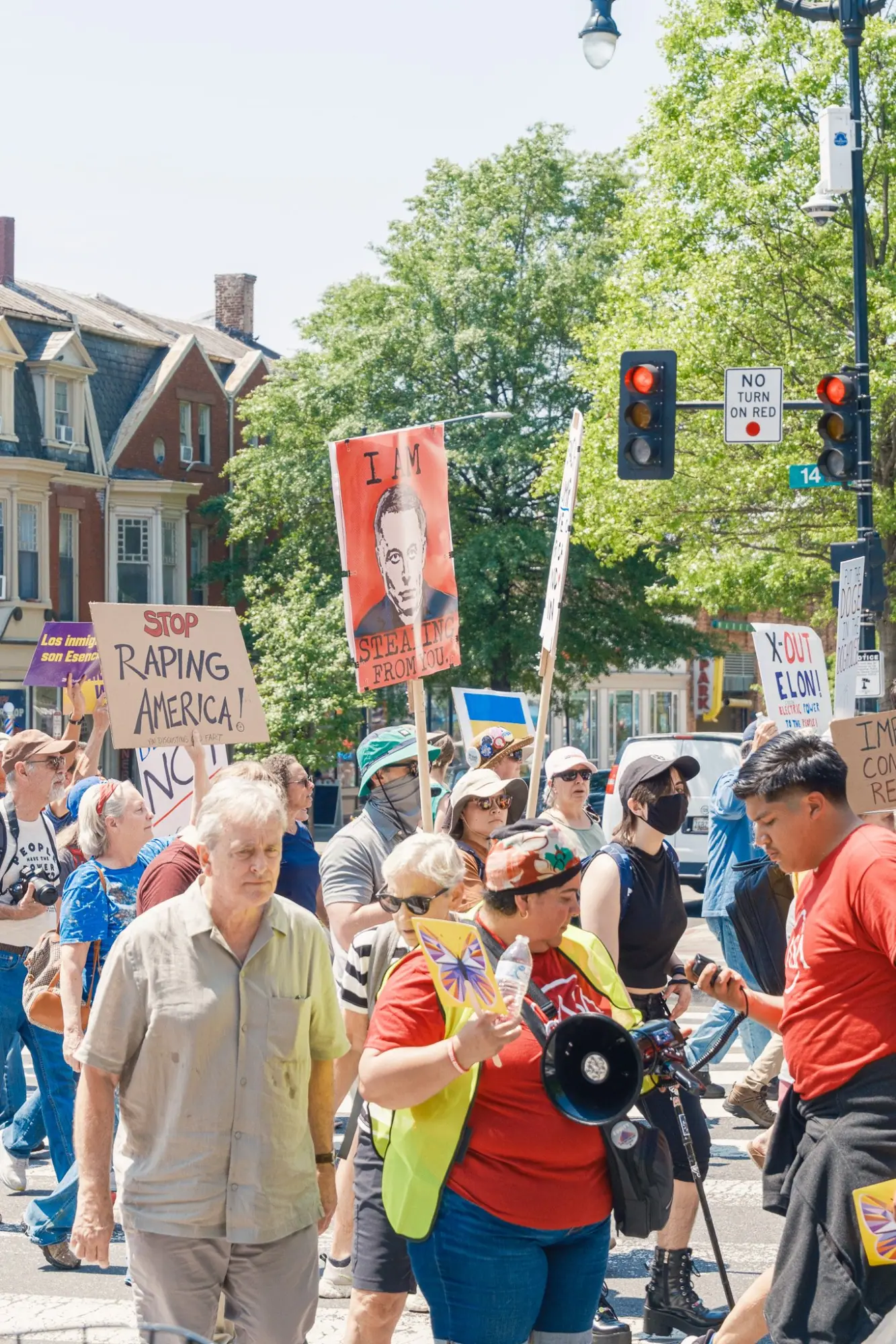 Photo from On our way back, we happened upon May Day protests, peaceful and powerful, with signs and chants echoing…, Washington, DC